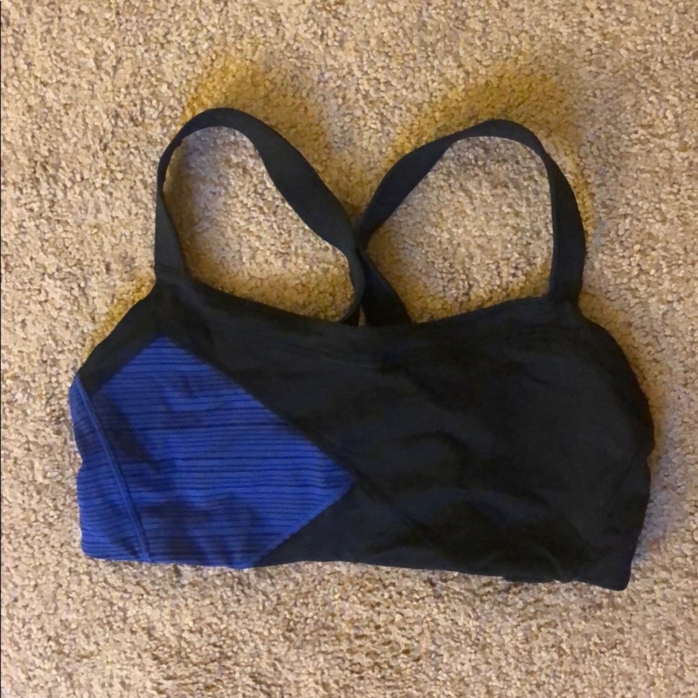 Blue & Black Lululemon Sports Bra
